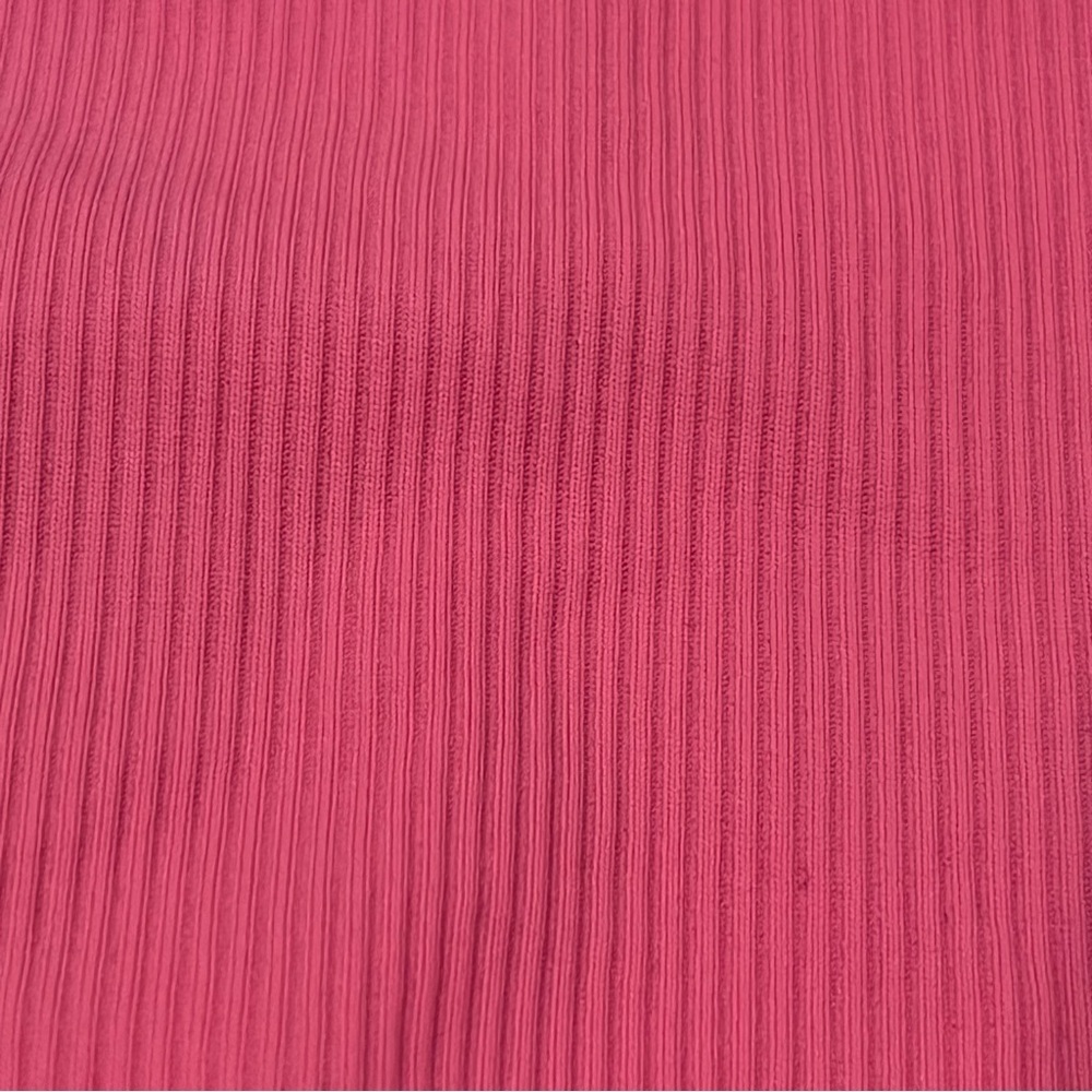 BECCA By Rebecca Virtue Pink One Piece Ribbed Strappy Cut Out Swimsuit — Large - Picture 14 of 14